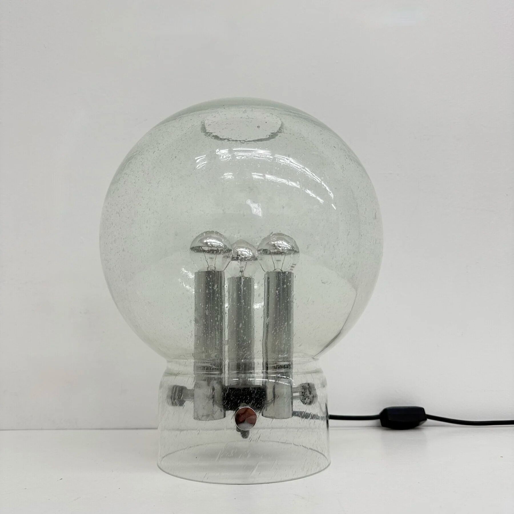 Limburg Glashütte glass table lamp, 1970s