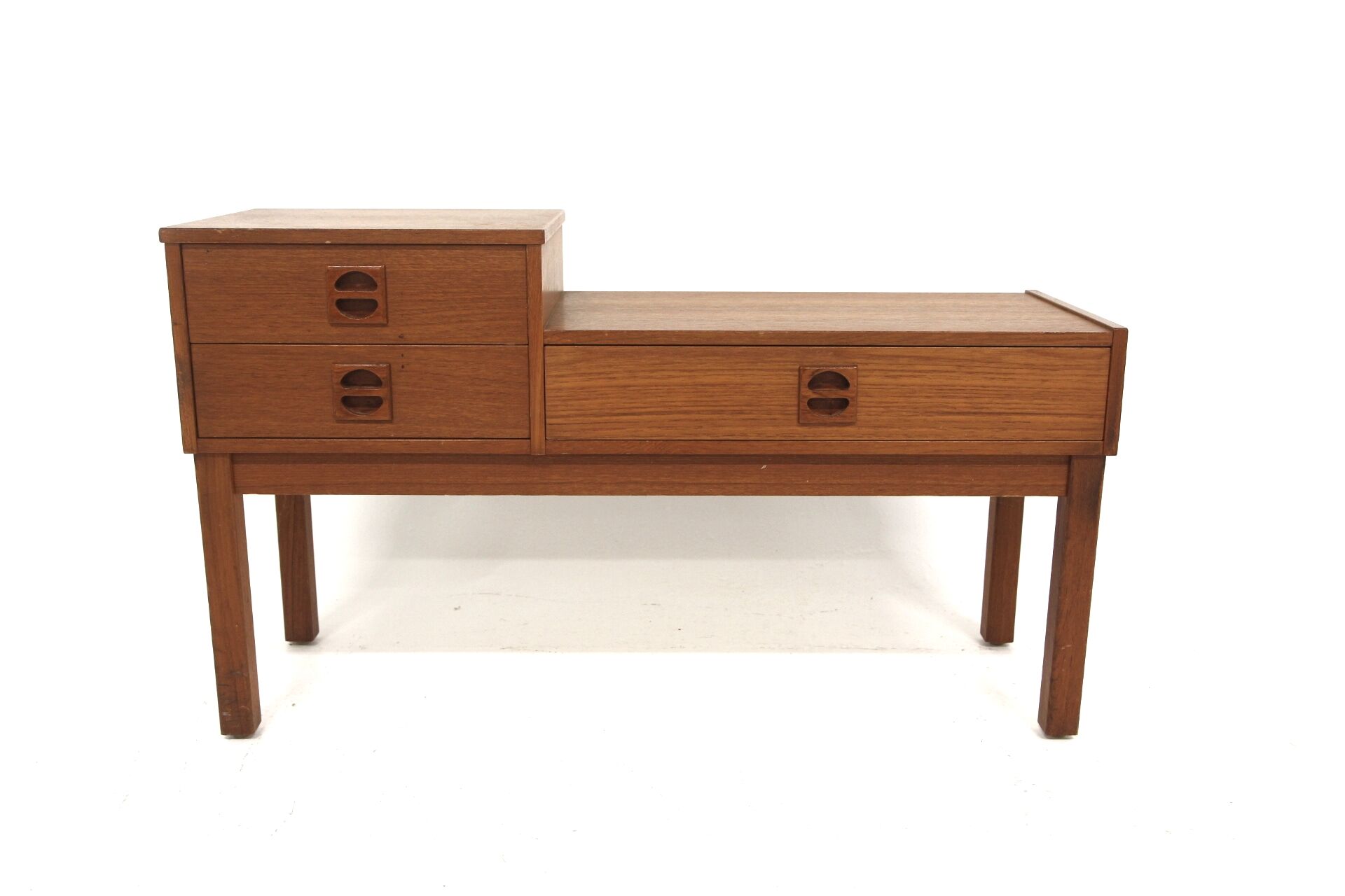 Banc-téléphone scandinave teck, Suède, 1960