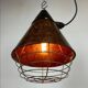 Industrial hanging lamp, heating, Narva Leuchen, Germany, 1970s.