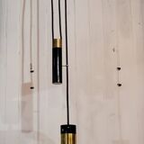Large vintage Stilux Milano counter-weight chandelier suspension