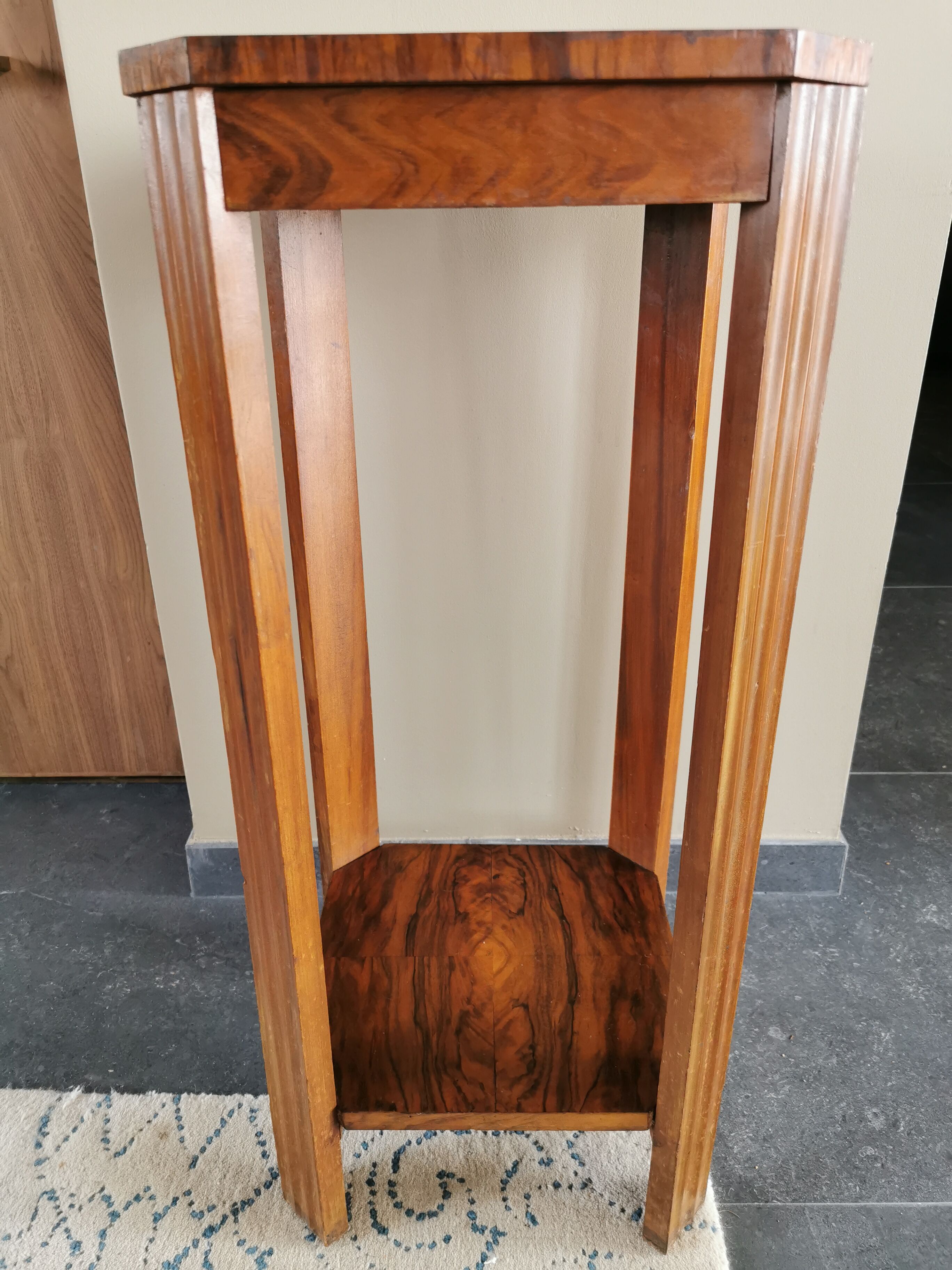 High art deco walnut selette