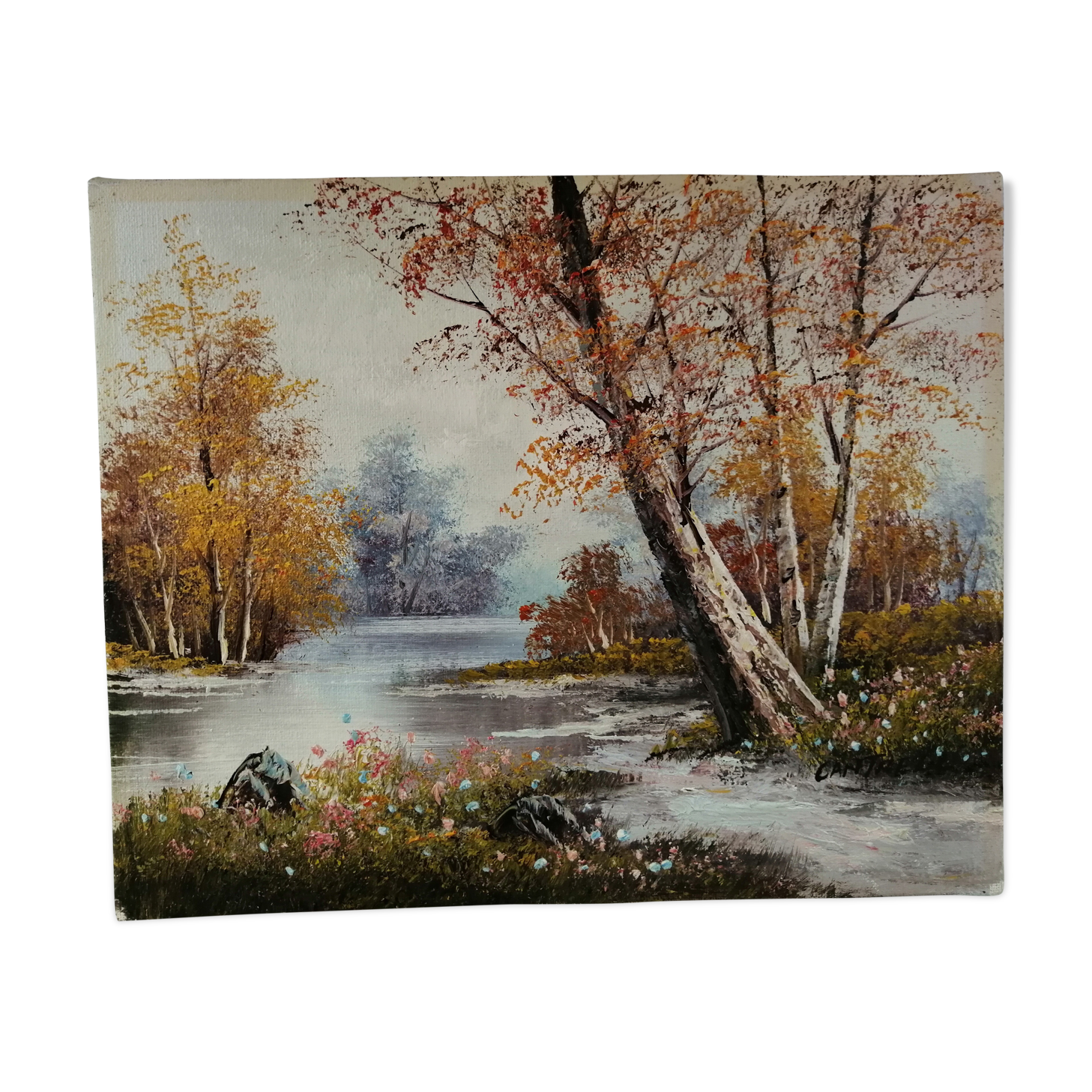 Huile sur toile signée Cantrell