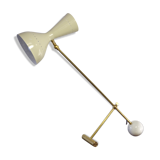 Italian dialog lamp articulated brass and marble style 50's