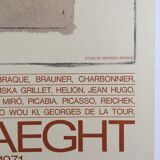 Original exhibition poster Georges Braque, René Char, fondation Maeght, 1971