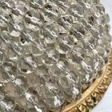 Old ceiling lamp crystal and bronze 1900