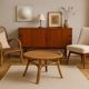 Vintage bamboo coffee table, Italy, 1950s-1960s.