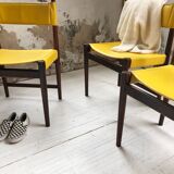 Rosewood leather chairs by Arne Vodder for Sibast