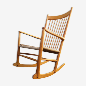 Rocking chair modèle J16 par Hans J. Wegner années 1960 FDB Møbler