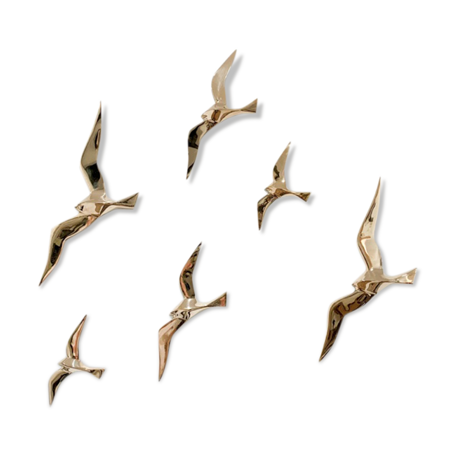 Soaring 6 brass swallows endowed