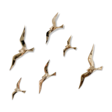 Soaring 6 brass swallows endowed