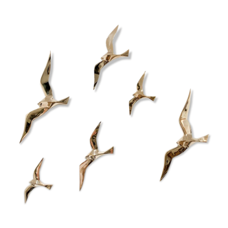 Soaring 6 brass swallows endowed