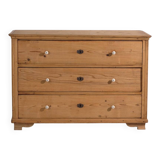 Antique solid pine chest of drawers – European rustic chest of drawers – circa 1900 #106