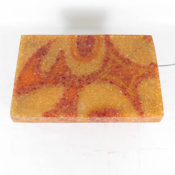 Table de salon vintage en résine et fer