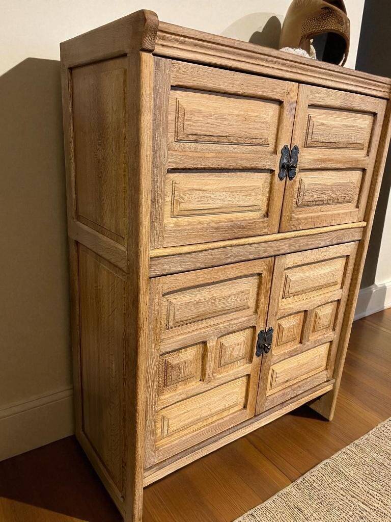 Vintage solid oak 'Depuydt' wardrobe