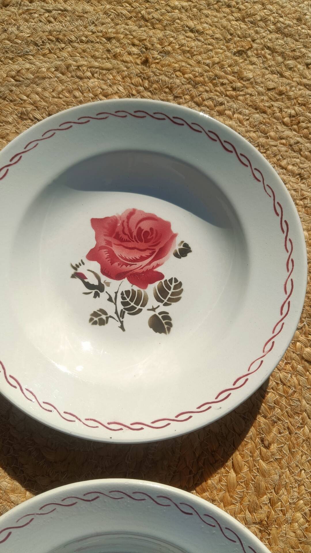 Antique deep plates Badonviller – Germaine model