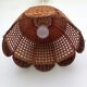 Cane and braided rattan hanging lamp