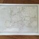 Carte géographique 19ème numérotée Empire de Charlemagne
