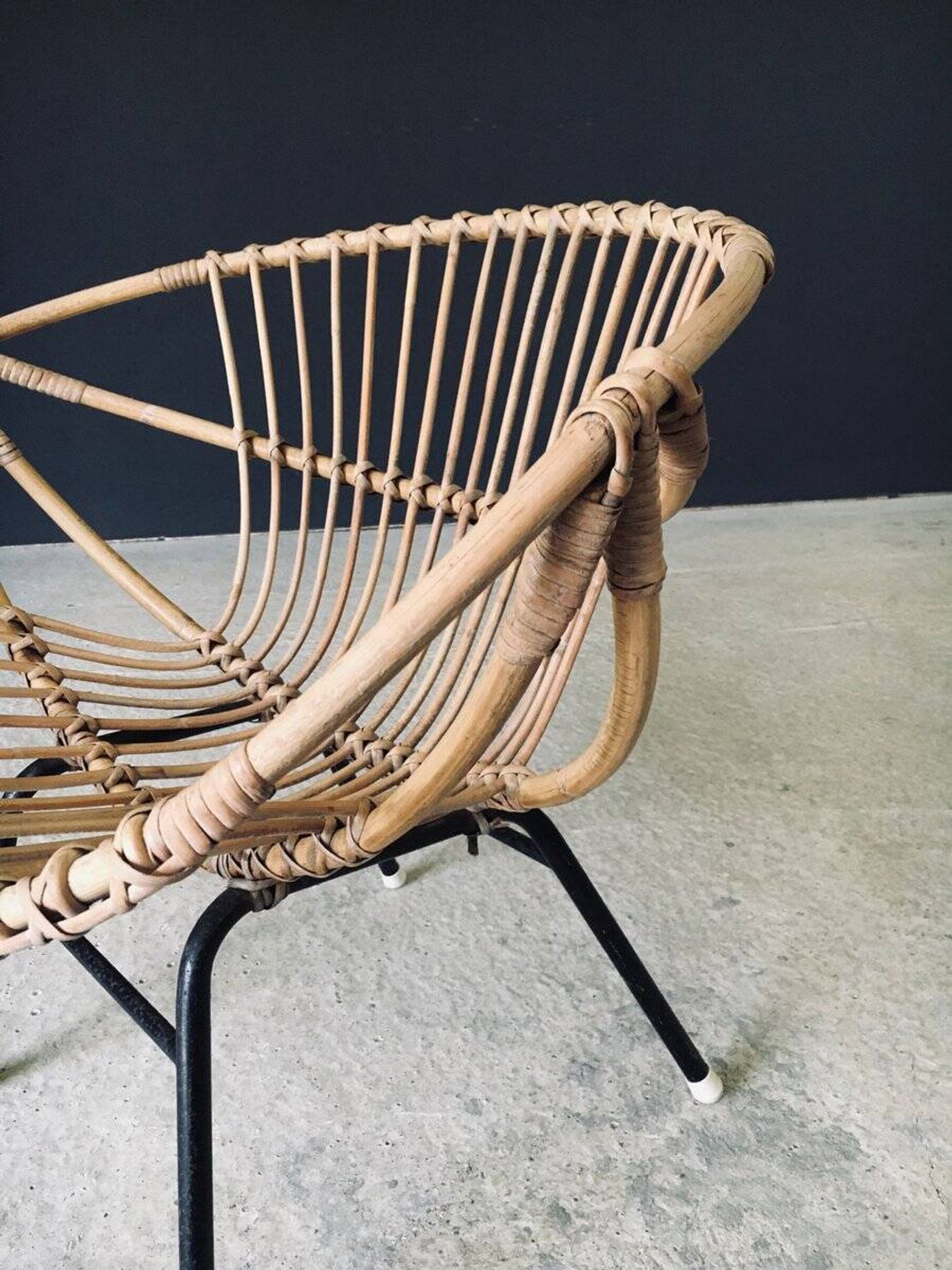 Mid-Century Modern Bamboo Lounge Chair, France, 1950s