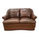 Chesterfield leather sofa with fringes