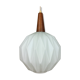 Scandinavian suspension teak opaline "origami" 1960