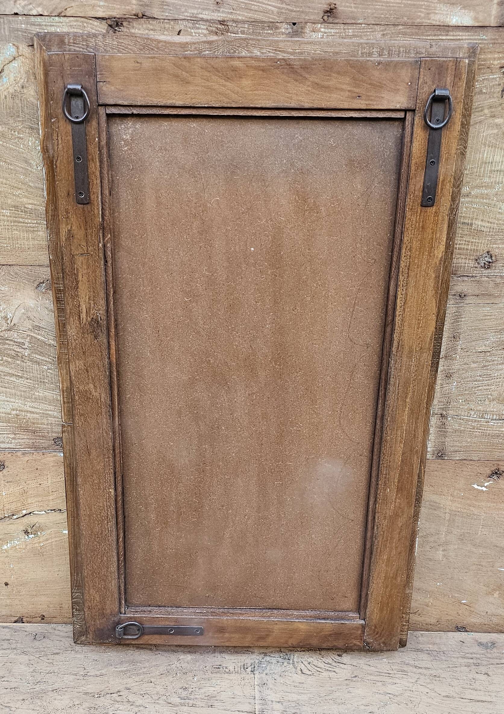 Art Deco mirror in Burmese teak