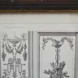 Room framed under glass "architecture and sculpture Louis XVI"