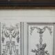 Room framed under glass "architecture and sculpture Louis XVI"