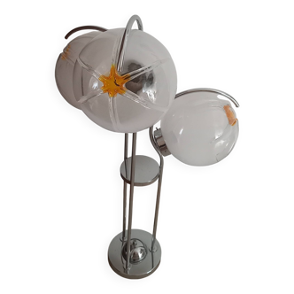 Vintage Mmazzega chandelier in stainless steel Carlo Nason from the 70s