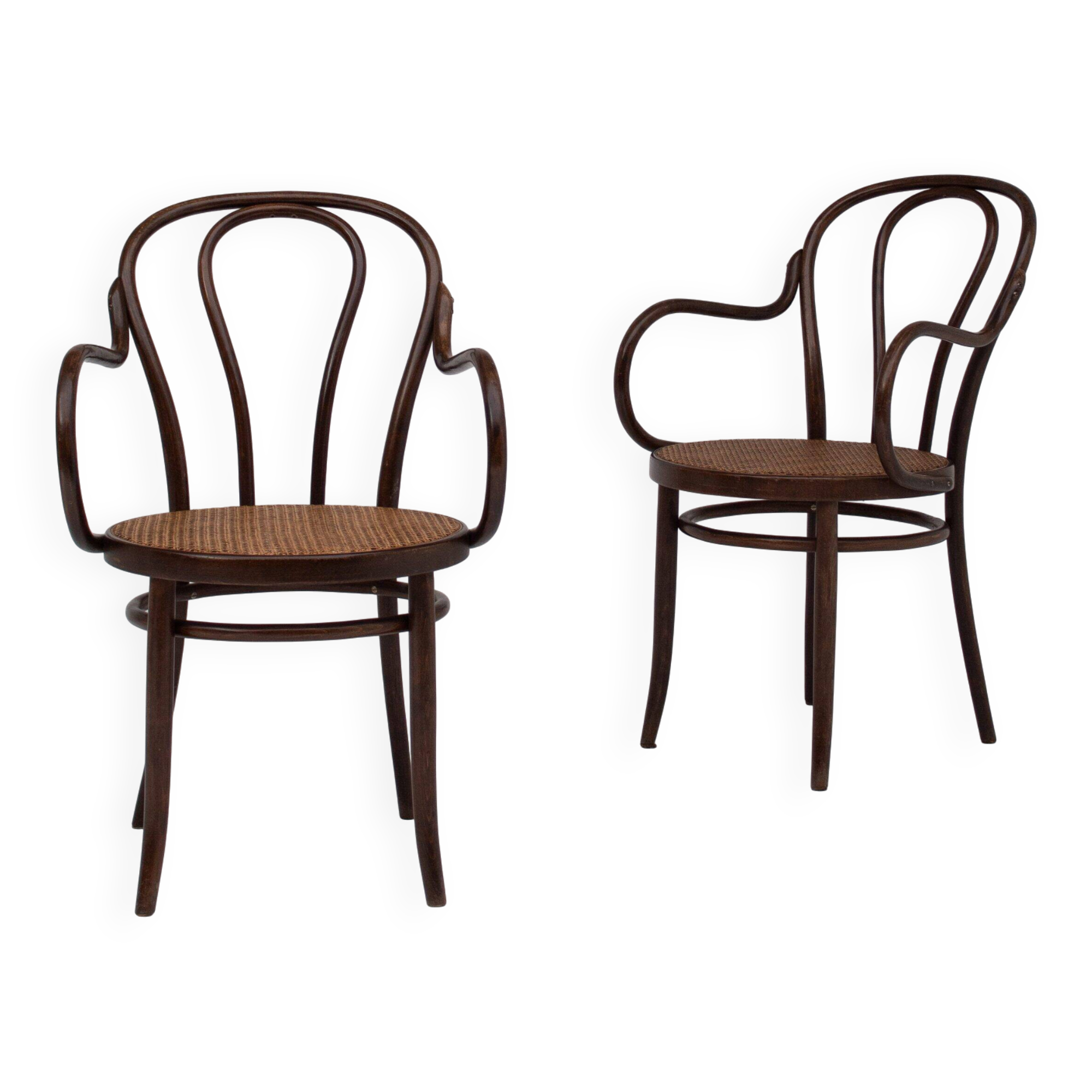 Pair of Thonet bentwood armchairs