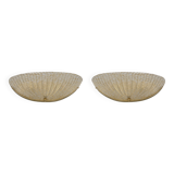 Pair of Mid Century Modern Murano Glass Shell Sconces