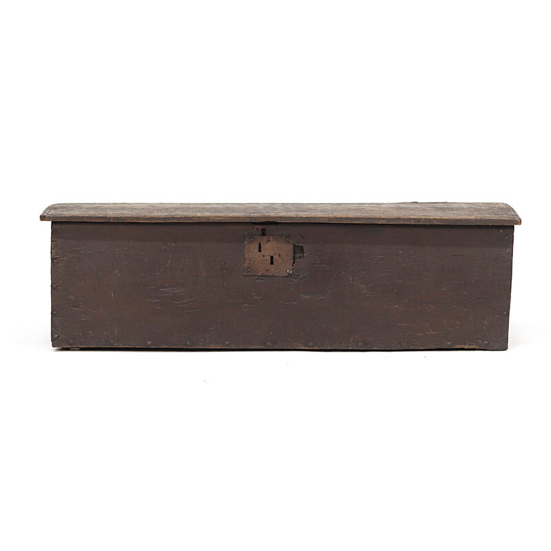 Antique 18th Century Six Plank Spanish Oak Chest