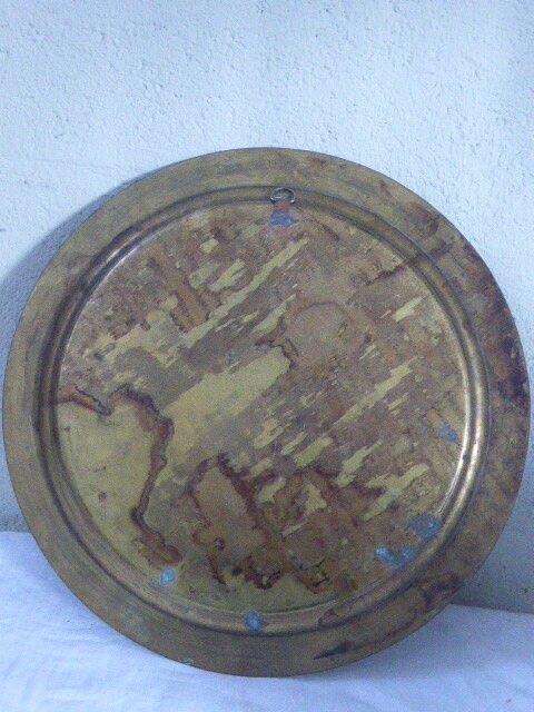 Plate brass, inlaid with metal sheets