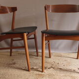 Lot de deux chaises scandinave farstrup model 206