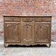 Solid oak rustic sideboard / buffet cabinet with carved details