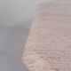 8-sided mid-century travertine dining table, 1970s