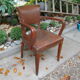Old leather bridge chair
