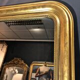Old mirror 133x100cm gilded with gold leaf
