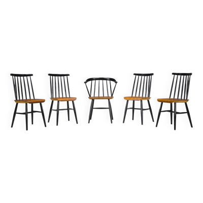 5 chaises de salle à manger Fanett attribuées à Ilmari Tapiovaara, 1960