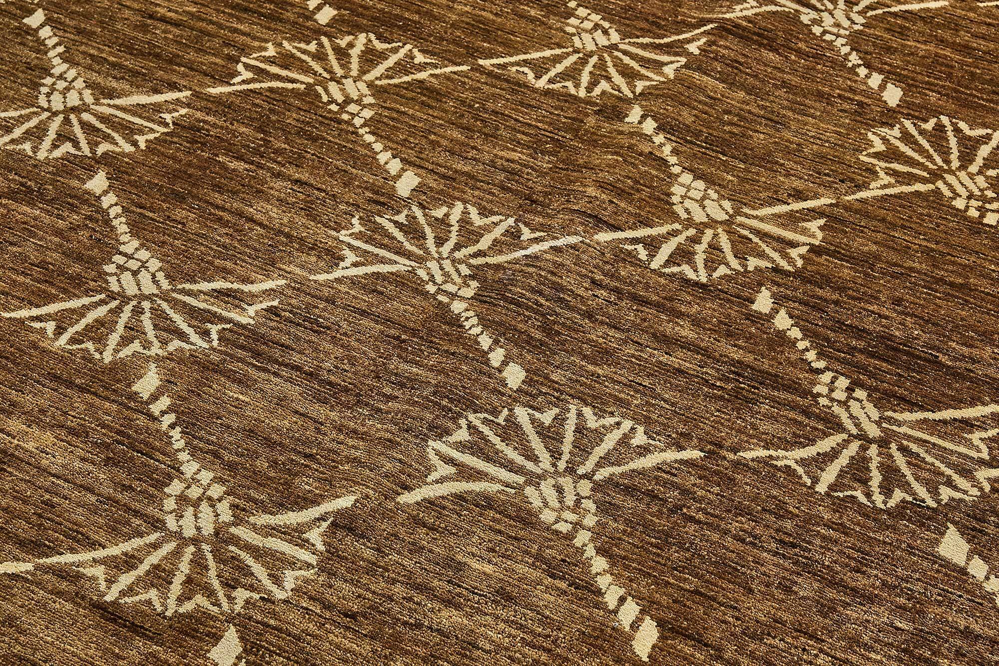 Turkish Handknotted Wool Oushak Rug 197 cm x 254 cm