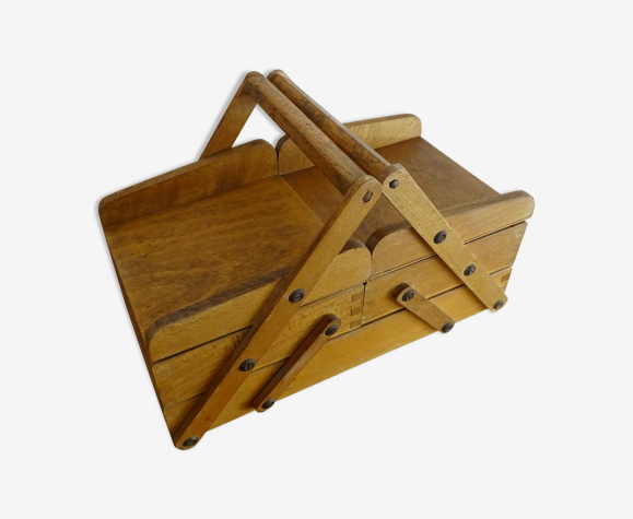 Travailleuse à poser en bois vintage