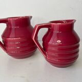 Pair of earthenware pitchers