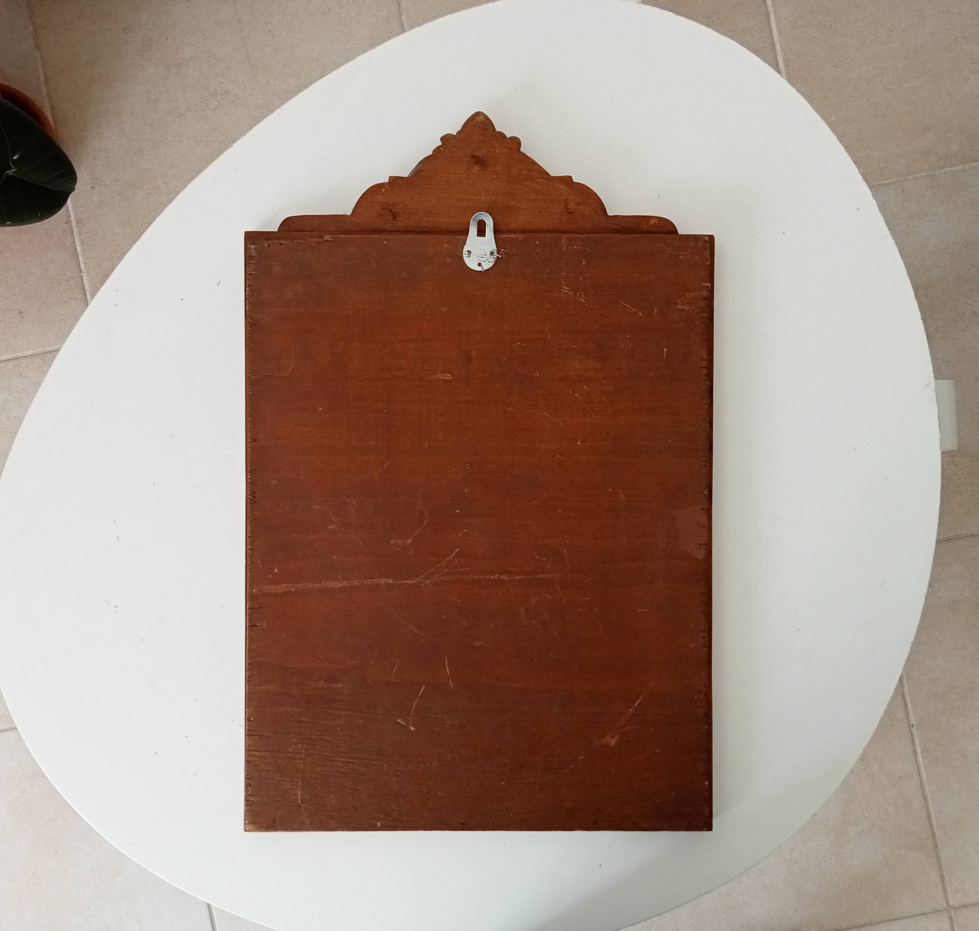 Art Deco beveled mirror in solid oak 50.5*33