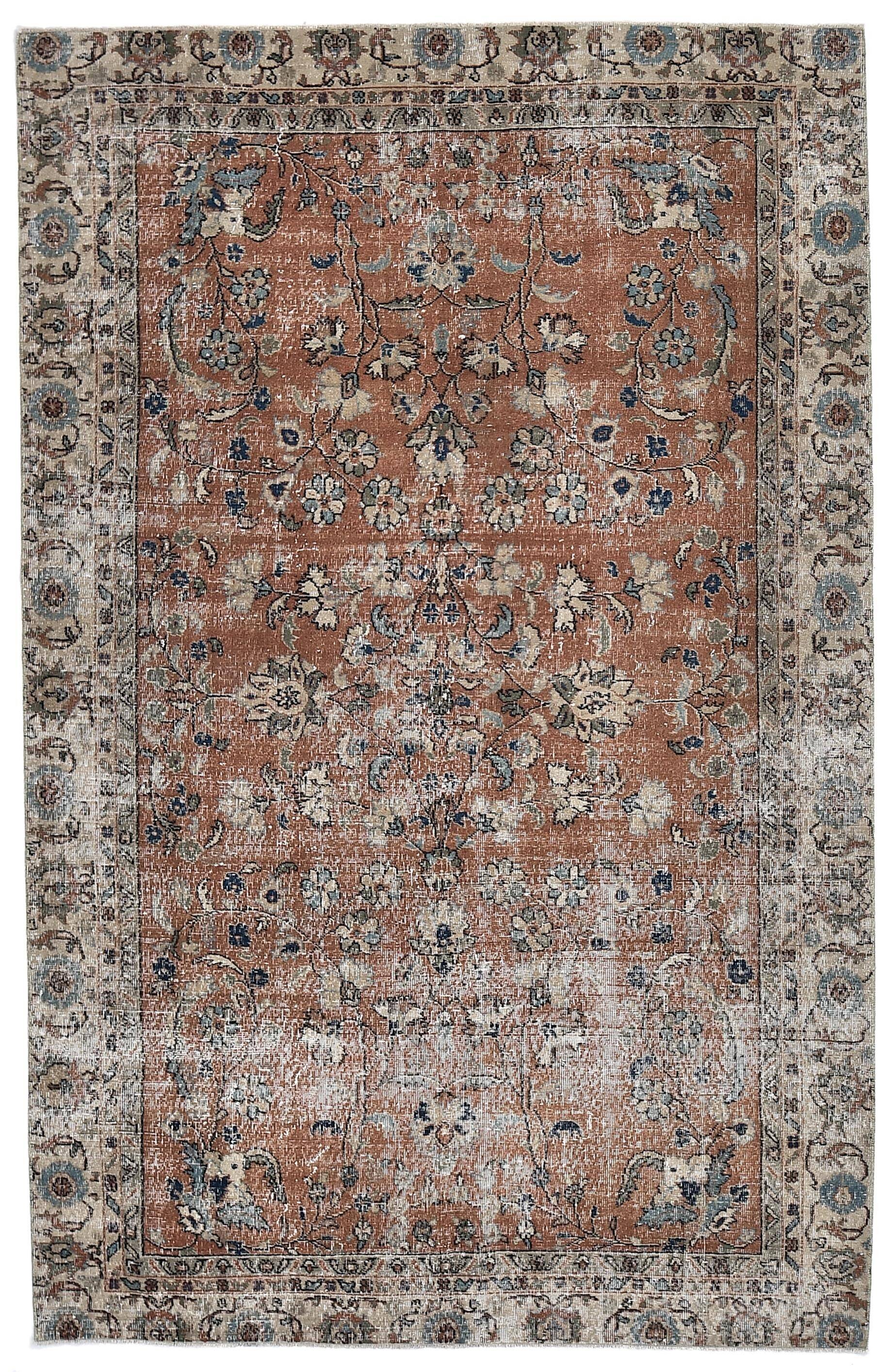 Red & Blue Floral Persian Rug, 186x291Cm SK 240859