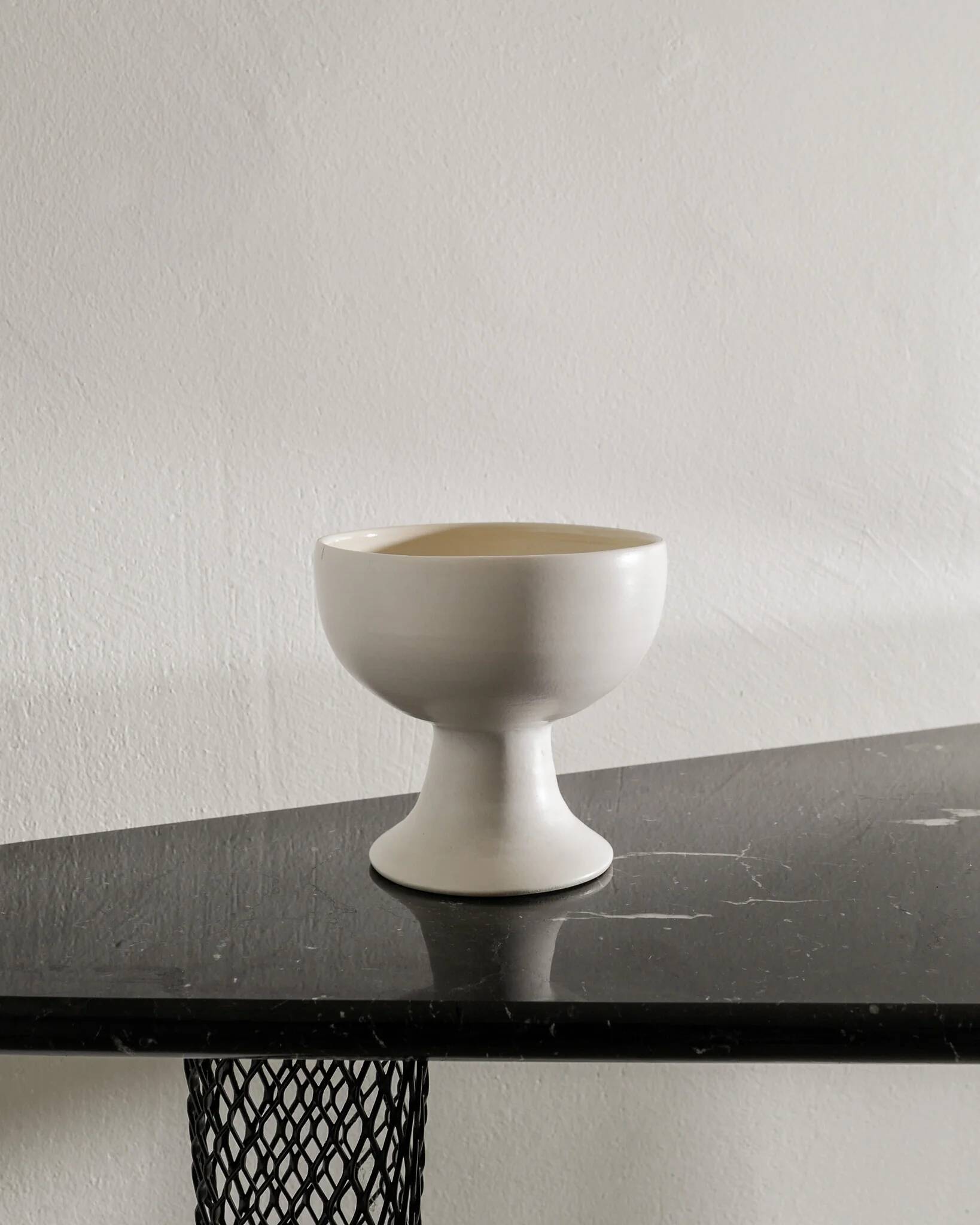 Vintage French Mid Century Ceramic Bowl Vase, 1950s