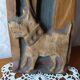 Bas-relief sculpture of Saint Roch and his dog - 20th Century Folk Art