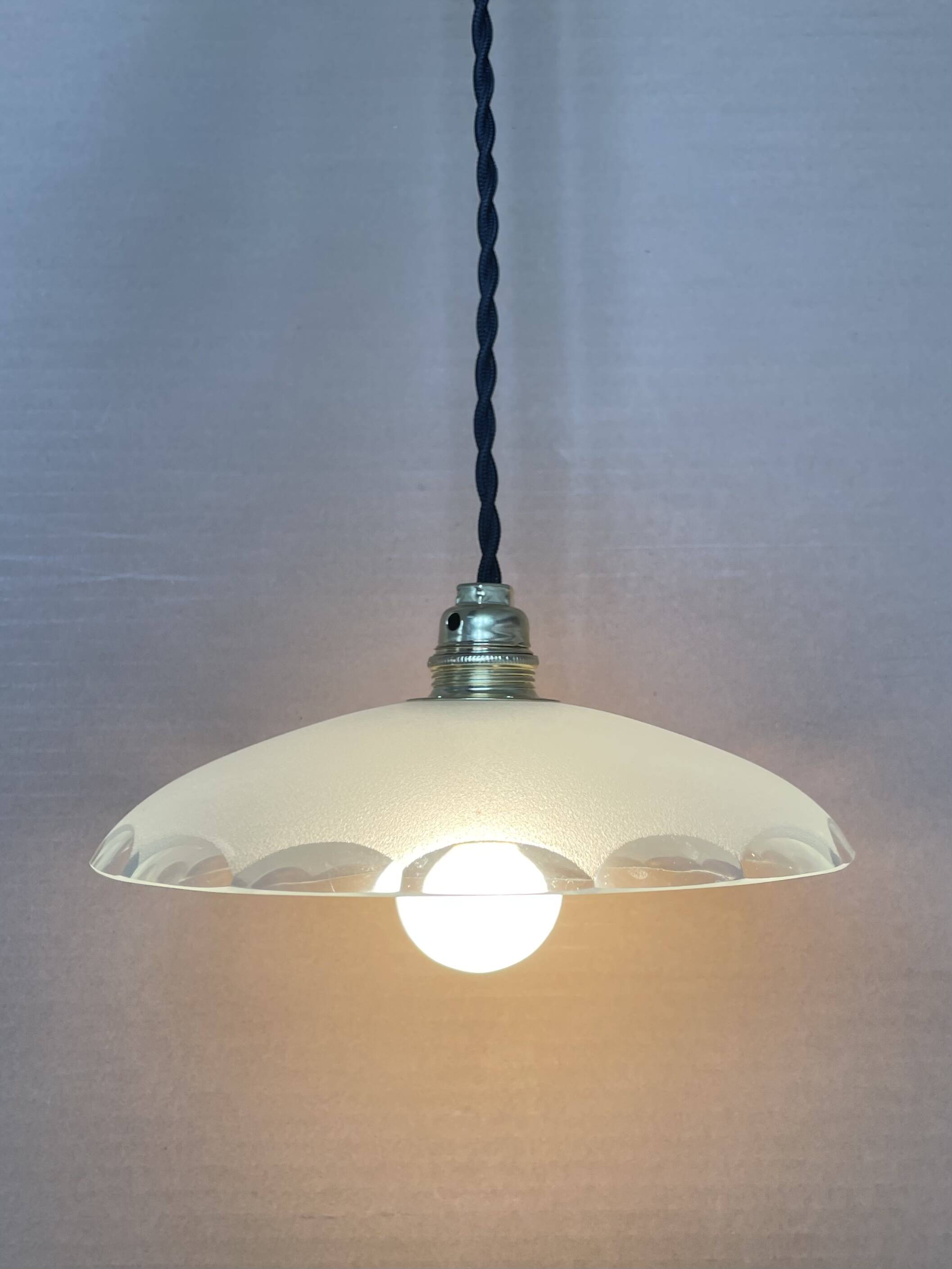 Small antique glass pendant light