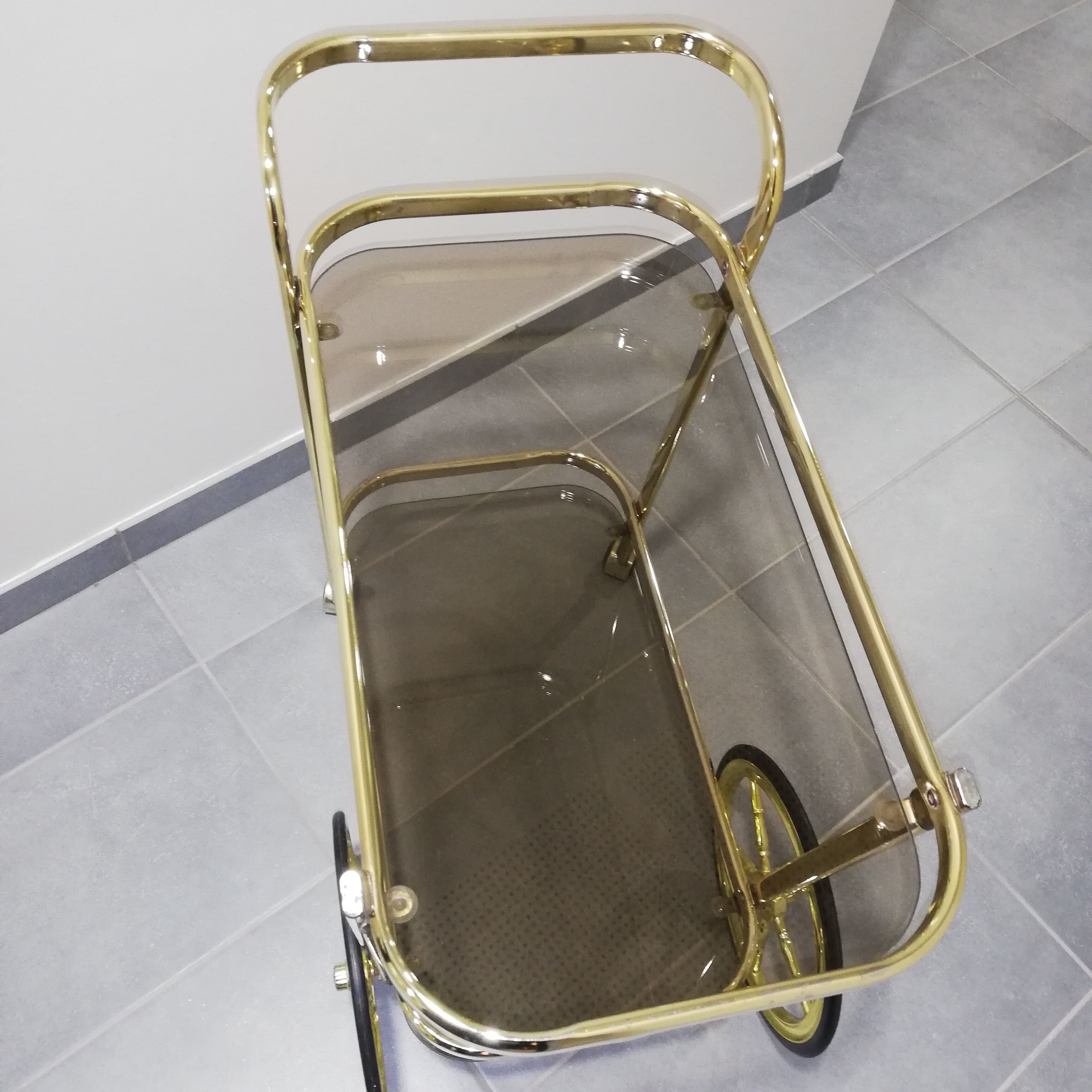 Cart wheel dessert and vintage glass trays