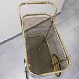 Cart wheel dessert and vintage glass trays