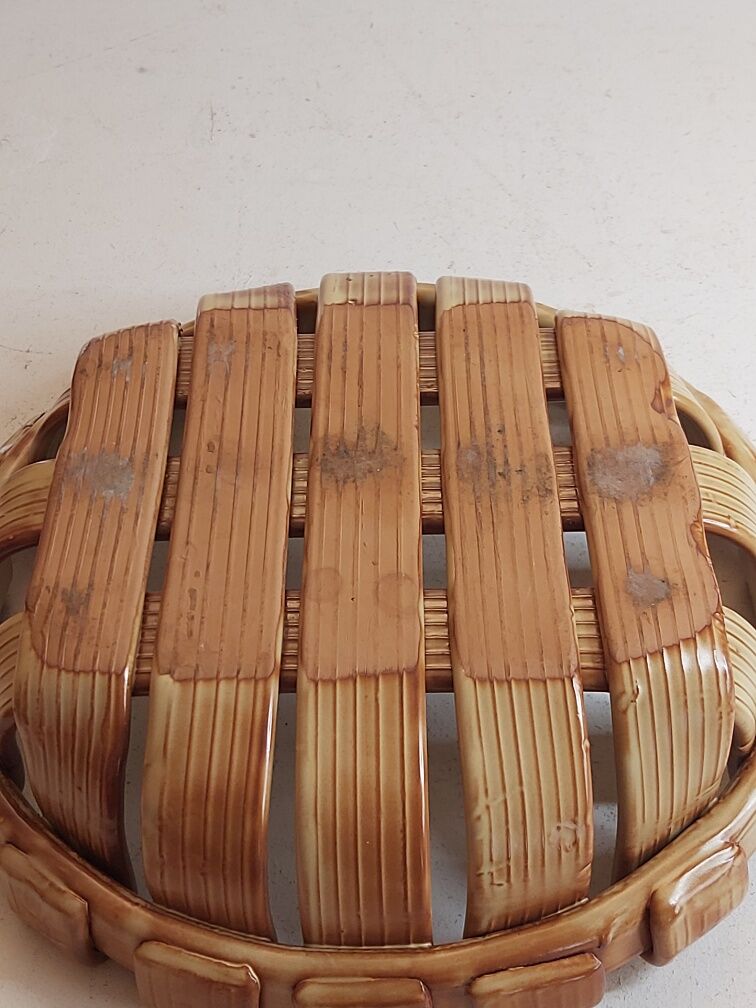 Vallauris braided ceramic fruit cup