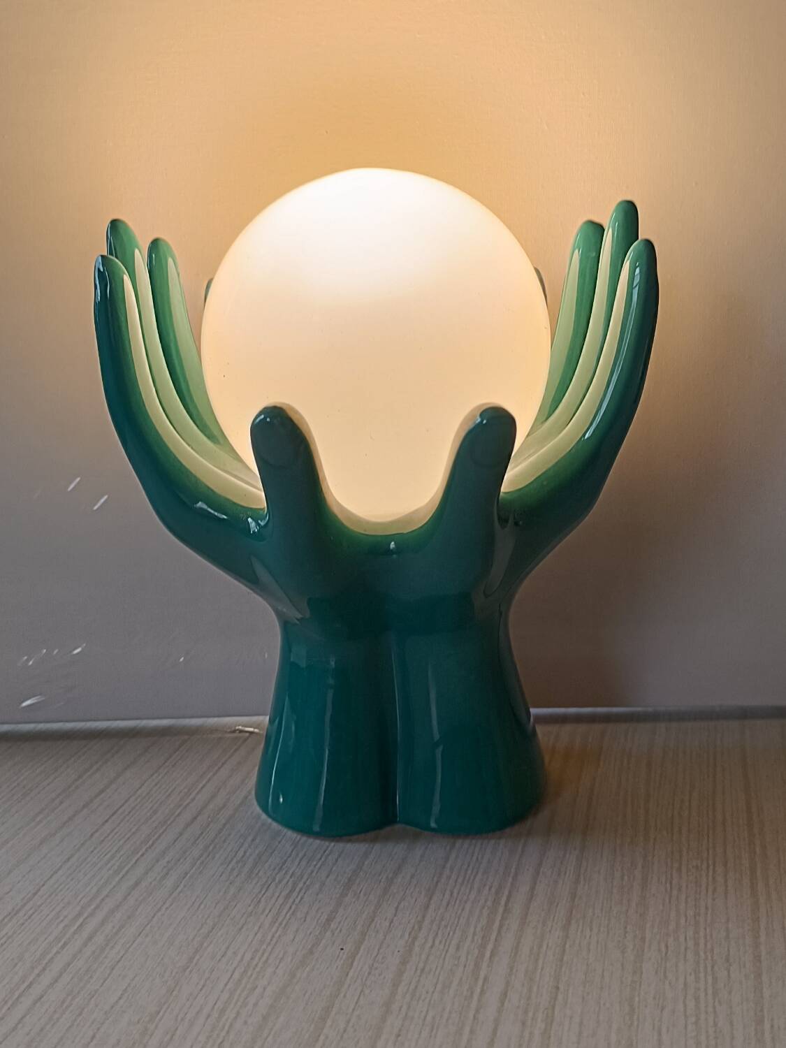 Vintage ceramic hand lamp from the 80s